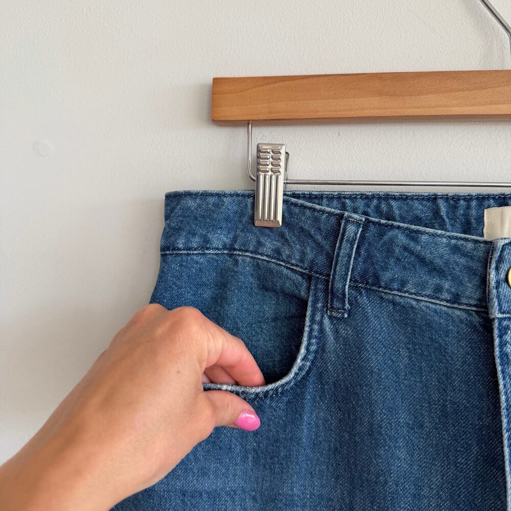 Triarchy Organic Cotton Denim Ms Fonda High Rise Wide Leg Jeans Blue 29 - Picture 5 of 13